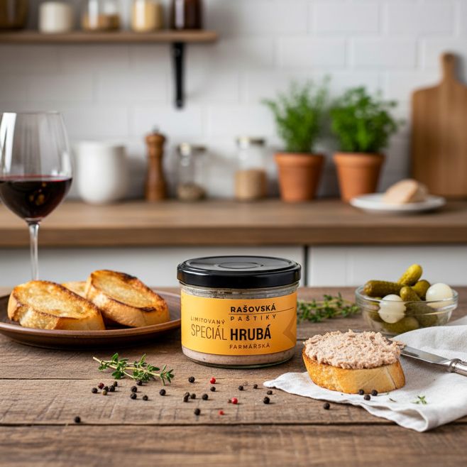 💚 Vychutnejte si lahodnou vepřovo-játrovou paštiku s hrubou konzistencí. Mile vás překvapí vysokým podílem masa a díky...